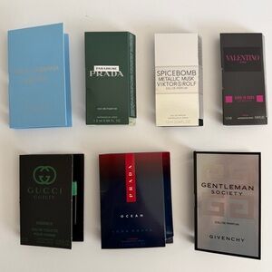 Designer Cologne Sample Bundle for Men Gucci Prada Valentino Dolce&Gabbana